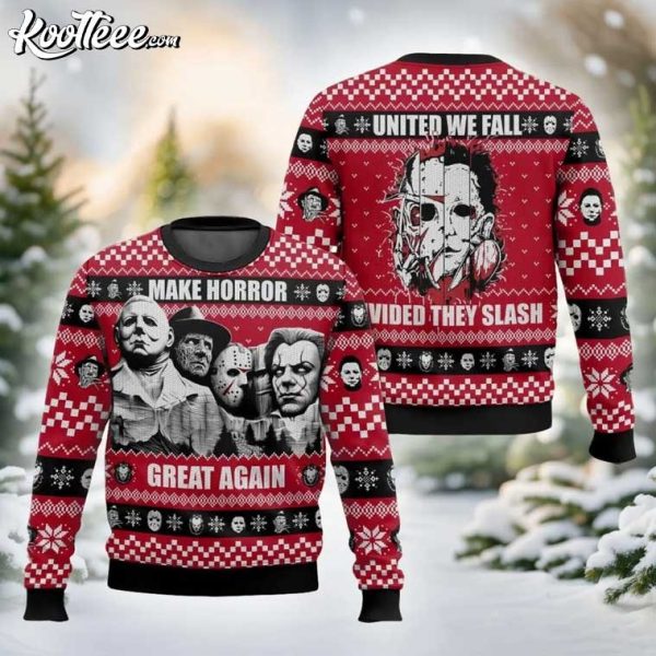 Michael Myers Freddy Krueger Jason Voorhees Pennywise Ugly Sweater