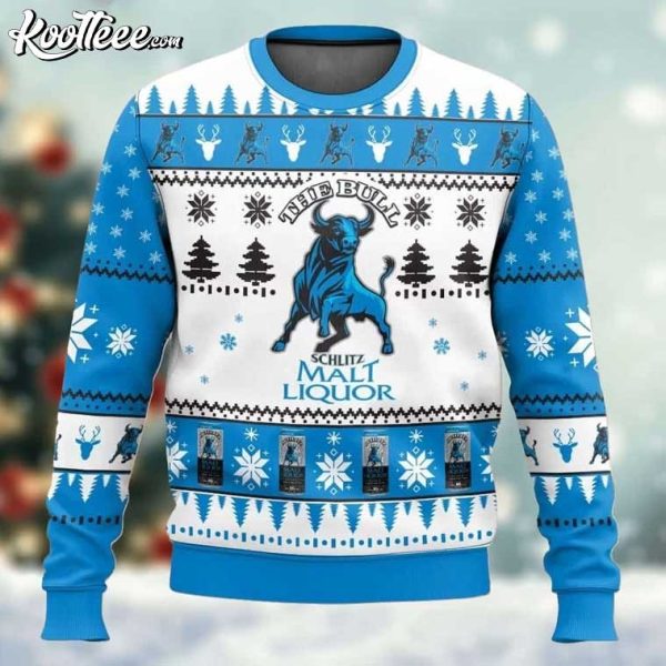 Schlitz Malt Liquor Ugly Christmas Sweater