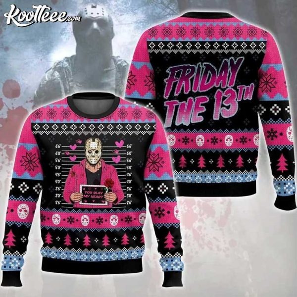 Jason Voorhees You Slay My Heart Friday The 13th Ugly Sweater