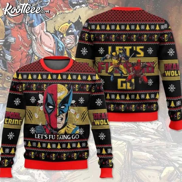 Deadpool Wolverine Let’s Fcking Go Ugly Sweater