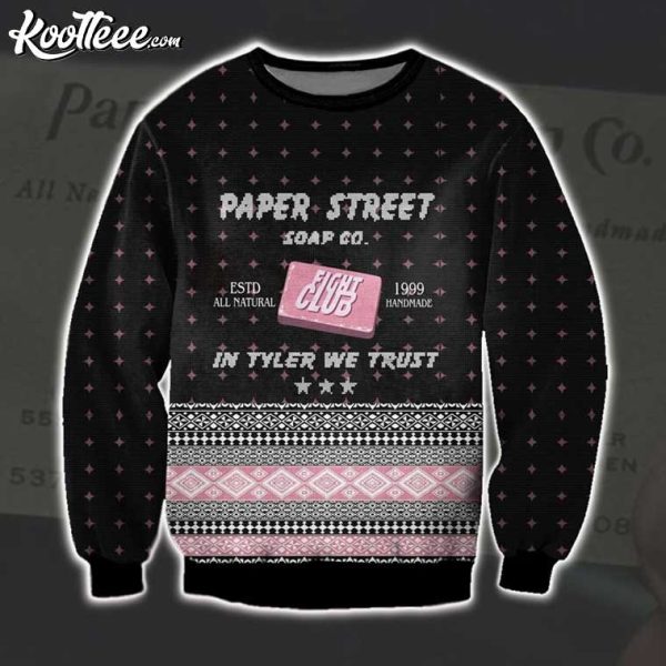 Fight Club Paper Street Soap Co Ugly Christmas Sweater