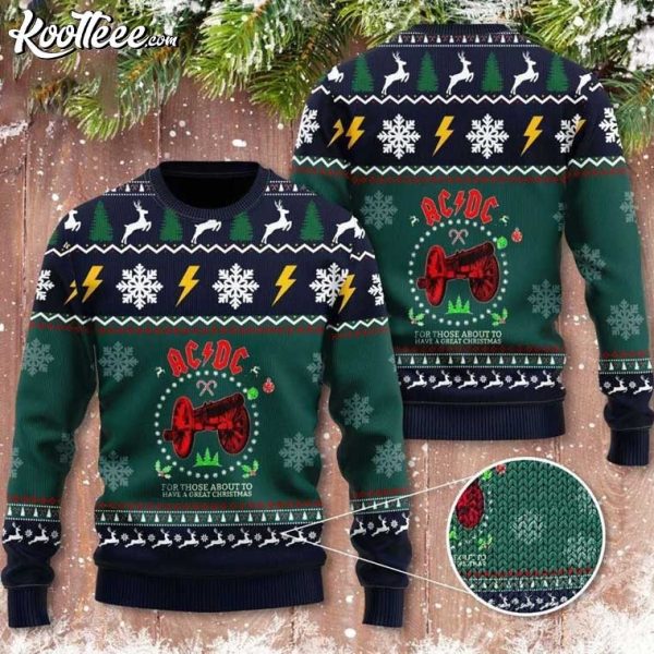 ACDC For Those About To Have A Great Christmas Ugly Sweater