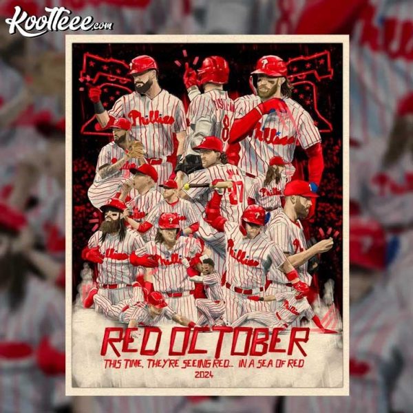 Philadelphia Phillies Red October 24 Print Poster