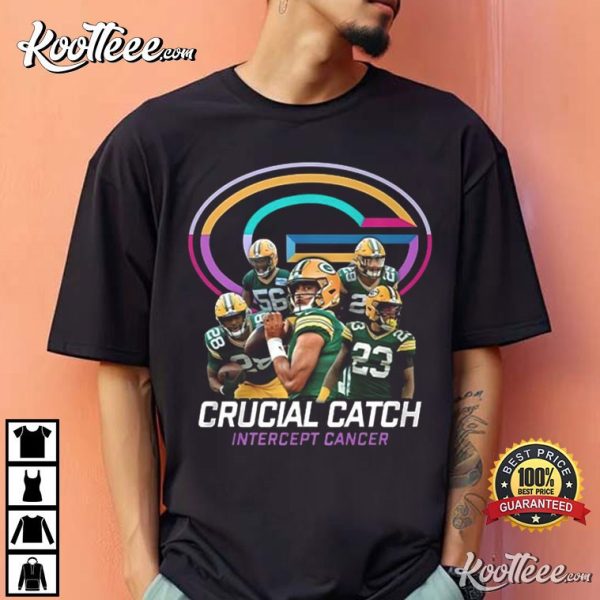 Green Bay Packers Crucial Catch Intercept Cancer T-Shirt