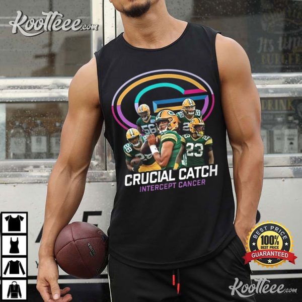 Green Bay Packers Crucial Catch Intercept Cancer T-Shirt