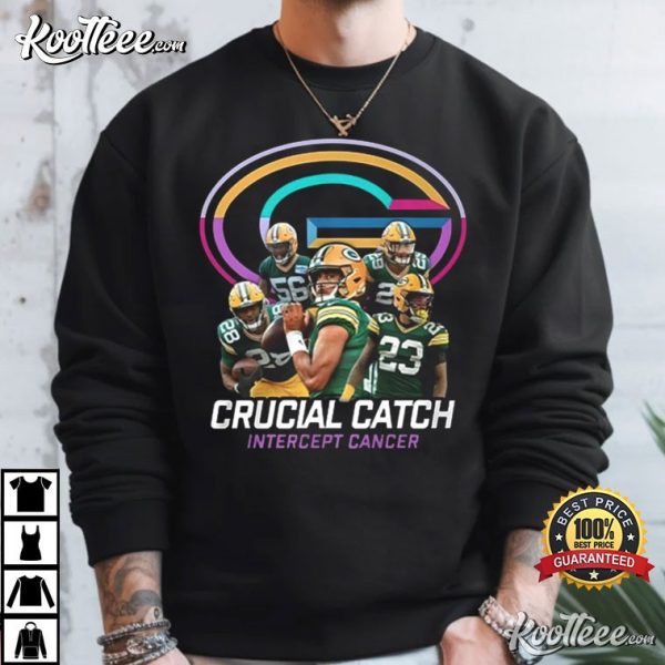 Green Bay Packers Crucial Catch Intercept Cancer T-Shirt