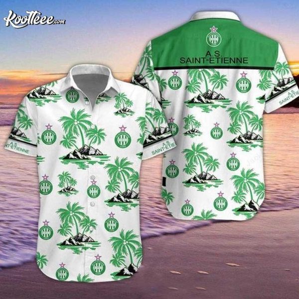 AS Saint-Etienne Hawaiian Shirt And Shorts