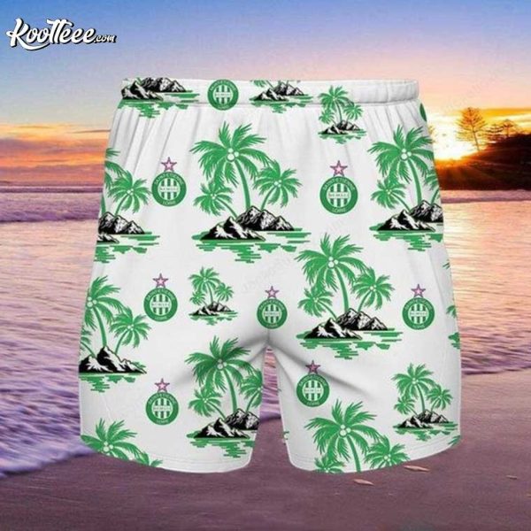 AS Saint-Etienne Hawaiian Shirt And Shorts