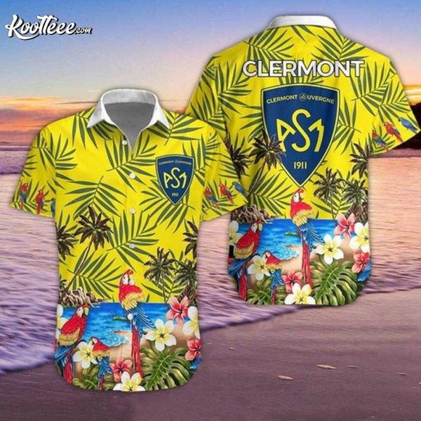 ASM Clermont Auvergne Tropical Hawaiian Shirt And Shorts