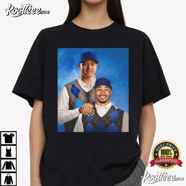 Los Angeles Baseball Shohei Ohtani x Mookie Betts Step Brothers T-Shirt