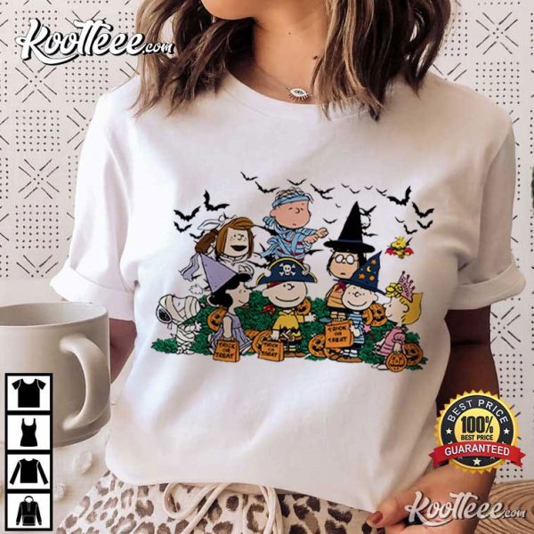 Halloween Peanuts Characters Trick Or Treat T-Shirt