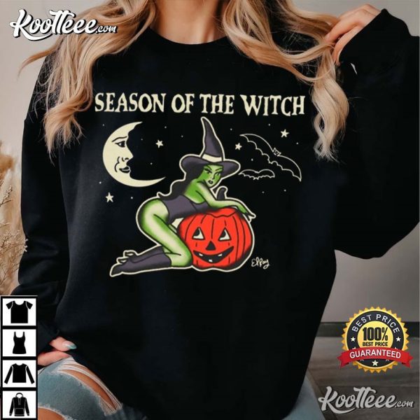 Season Of The Witch Halloween Pinup T-Shirt