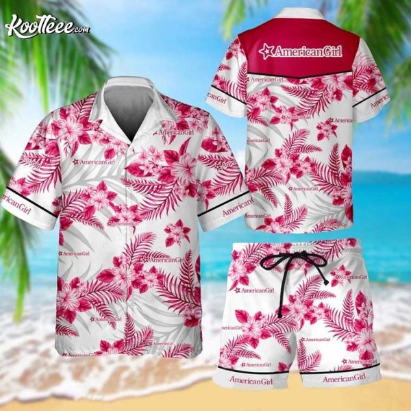 American Girl Hawaiian Shirt And Shorts