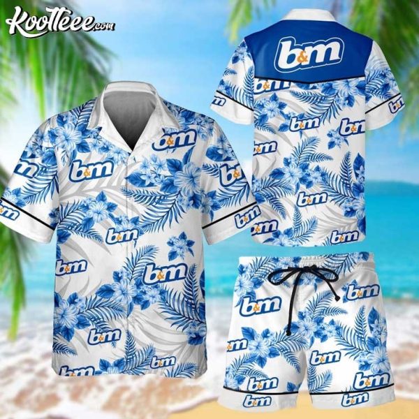 BM Stores Hawaiian Shirt And Shorts