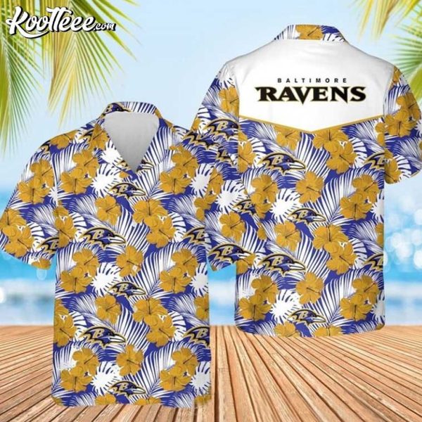 Baltimore Ravens NFL Hibiscus Hawaiian Shirt And Shorts