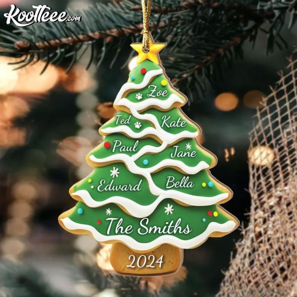 Custom Family Christmas Tree Gift Ornament