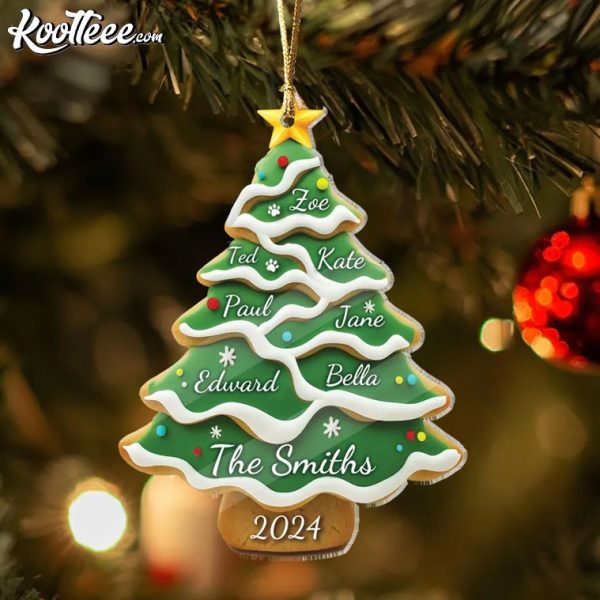 Custom Family Christmas Tree Gift Ornament