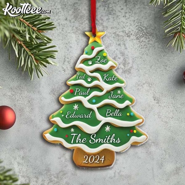 Custom Family Christmas Tree Gift Ornament