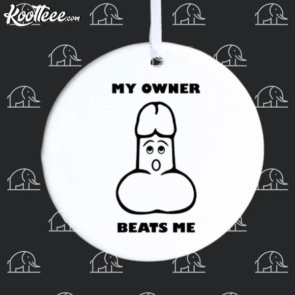 My Owner Beats Me Funny Gag Gift Ornament