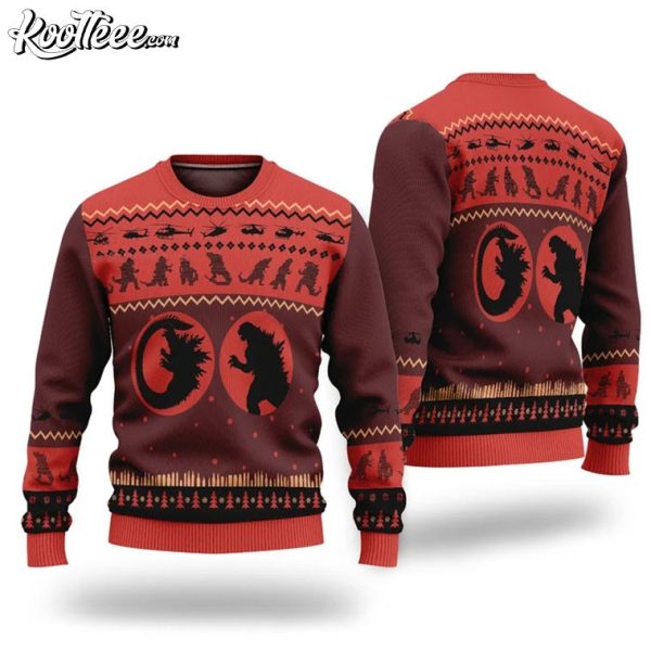 Godzilla Ugly Christmas Sweater