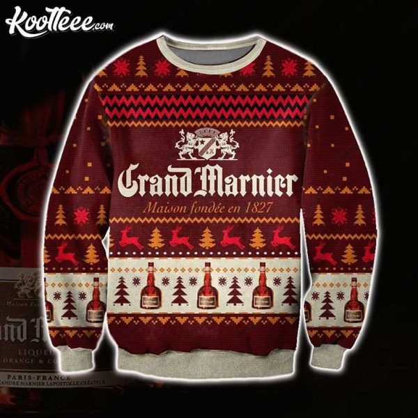 Grand Marnier Wine Ugly Christmas Sweater