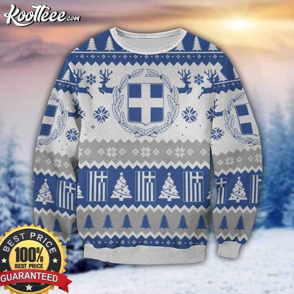 Greece Emblem Ugly Christmas Sweater