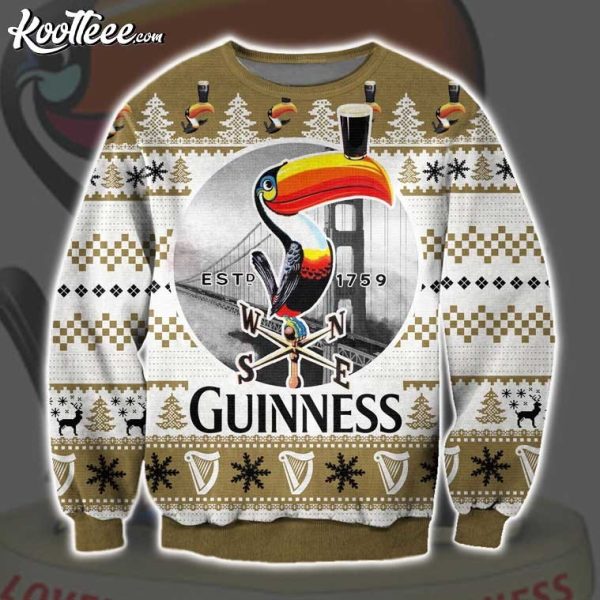 Guinness Beer 1759 Toucan Ugly Christmas Sweater