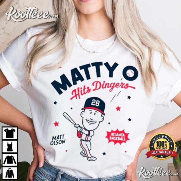 Matty Olson Hits Dingers Atlanta Braves Baseball T-Shirt