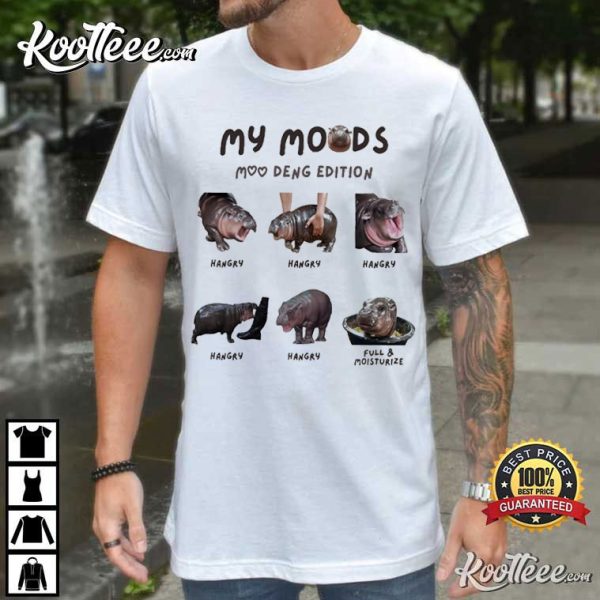 Moo Deng My Moods Funny Baby Hippo T-Shirt