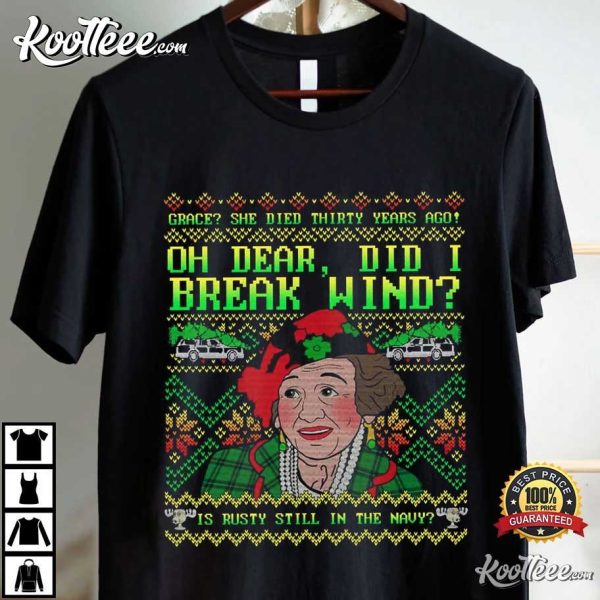 National Lampoons Aunt Bethany Oh Dear Did I Break Wind Christmas T-Shirt