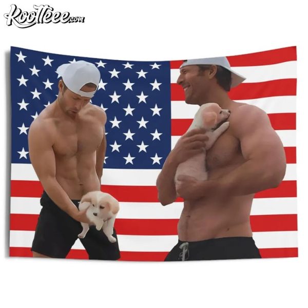 Glen Powell Dog Lover Gift American Flag