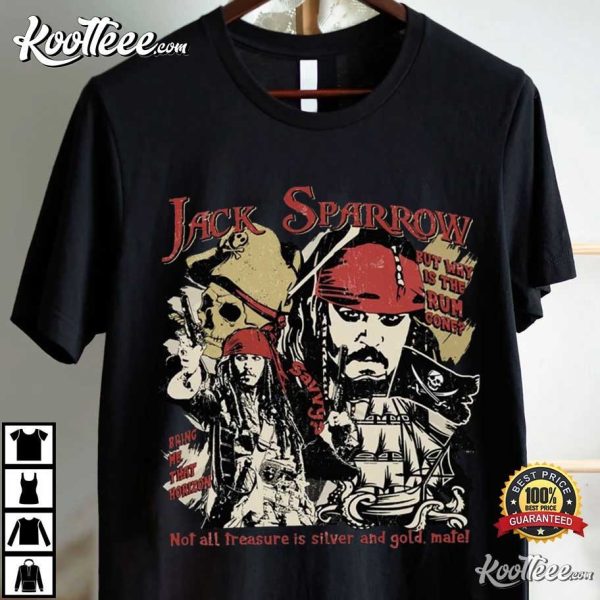 Retro Captain Jack Sparrow Pirates Of The Caribbean T-Shirt