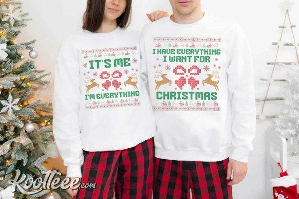 Funny Couples Ugly Christmas Matching Shirts