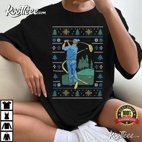 Golfing Holiday Golfer Ugly Christmas T-Shirt