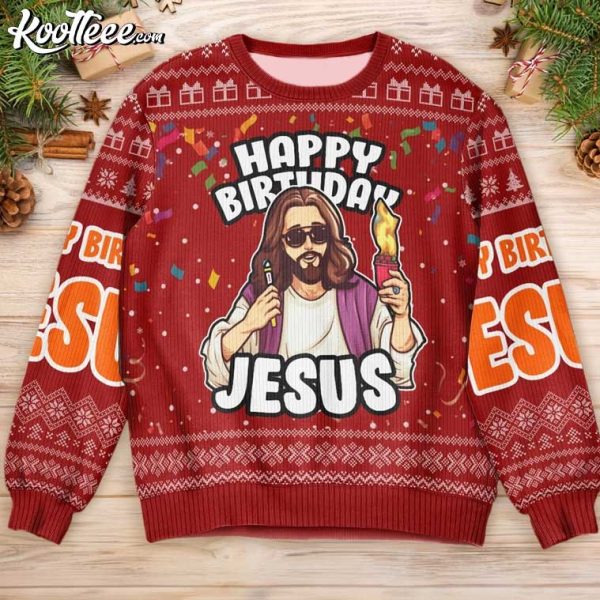 Go Jesus It’s Your Birthday Christian Ugly Christmas Sweater