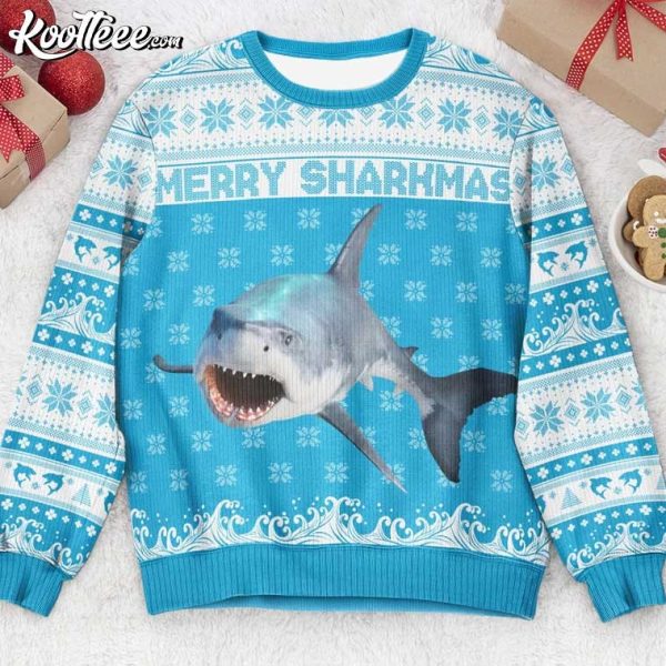 Shark Lover Merry Sharkmas Christmas Ugly Sweater