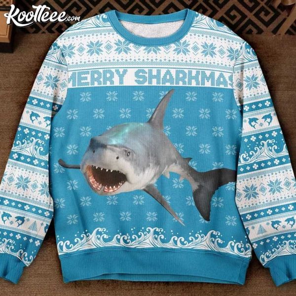 Shark Lover Merry Sharkmas Christmas Ugly Sweater