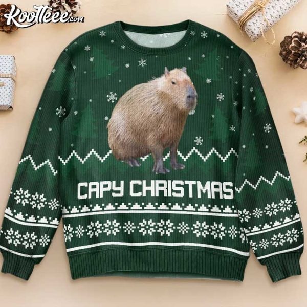 Capybara Lover Capy Christmas Ugly Sweater