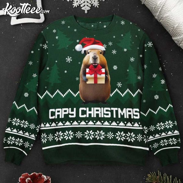 Capybara Capy Christmas Animals Ugly Sweater