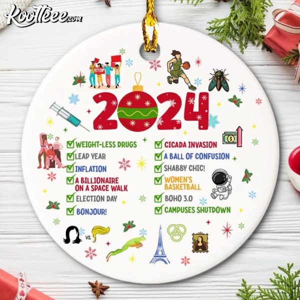 Notable Events 2024 Year In Review Christmas Ornament