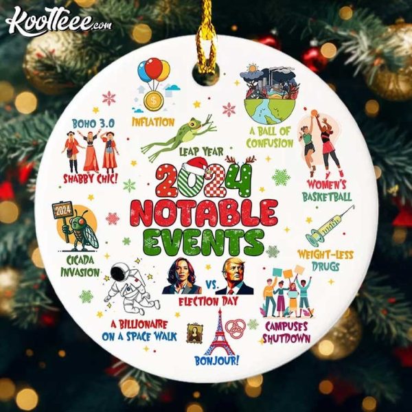 Notable Events 2024 Year In Review Gift Christmas Ornament