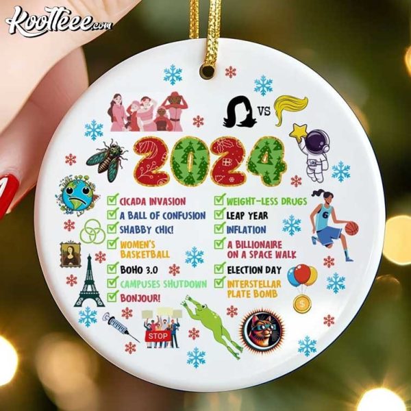 Major Events 2024 Year In Review Christmas Ornament