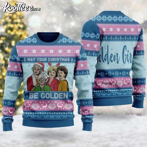 Golden Girls May Your Christmas Be Golden Ugly Christmas Sweater