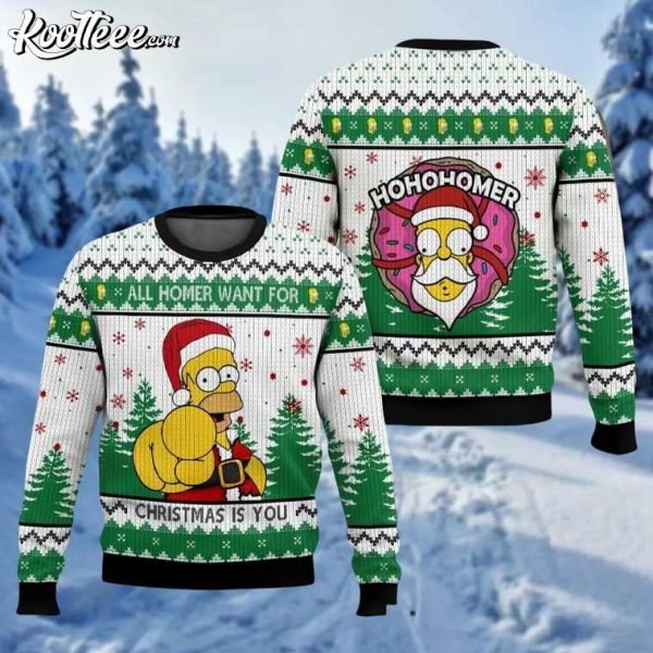 Homer Simpson All Homer Want For Christmas Is You Ugly Sweater