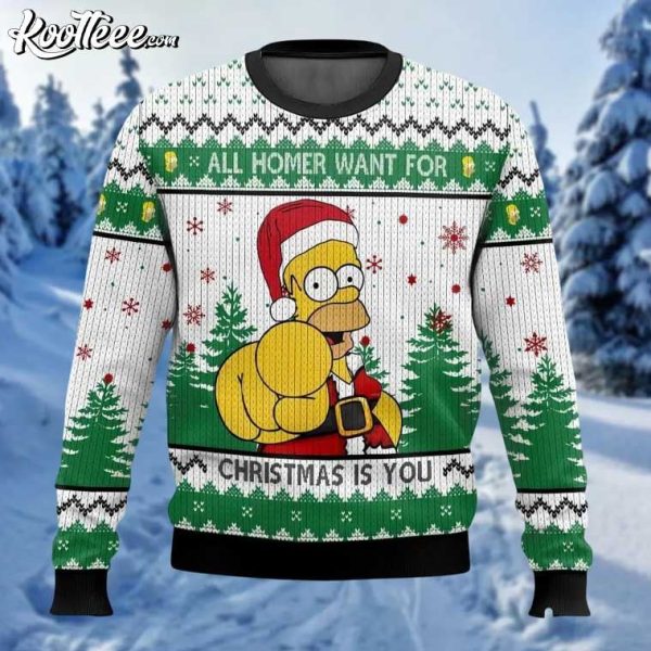 Homer Simpson All Homer Want For Christmas Is You Ugly Sweater