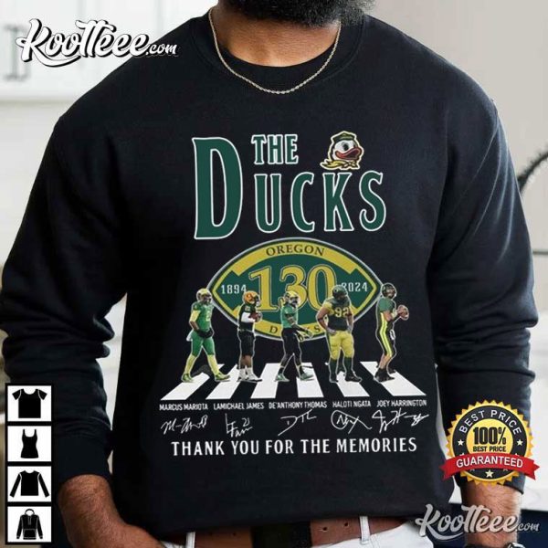 Oregon Ducks The Ducks Memories Of 130 Years 2024 T-Shirt