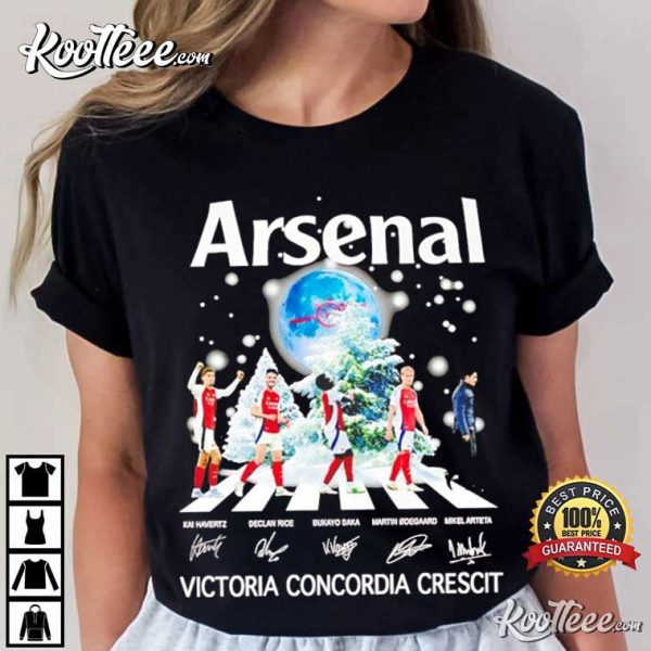 Arsenal Victoria Concordia Crescit Christmas Abbey Road T-Shirt