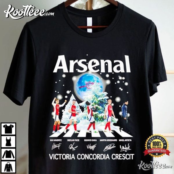 Arsenal Victoria Concordia Crescit Christmas Abbey Road T-Shirt