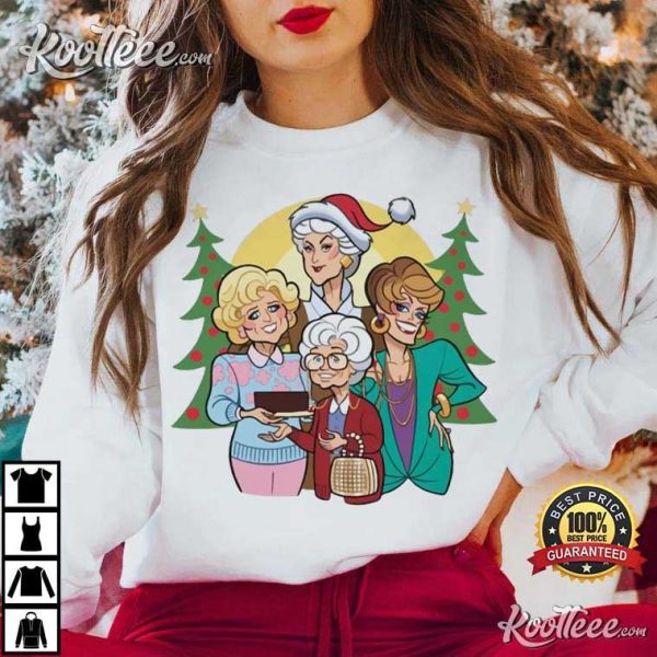 The Golden Girls Christmas Cartoon Art T-Shirt