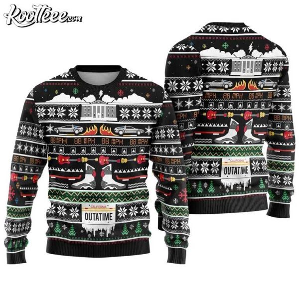 Back To The Future Holiday Ugly Christmas Sweater